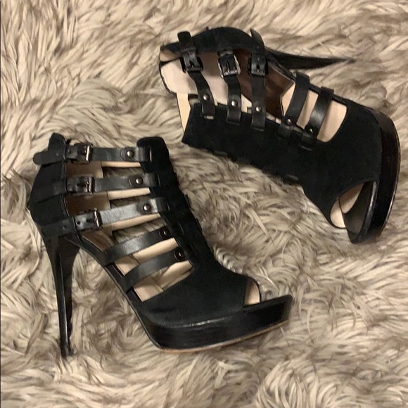 MICHAEL Michael Kors Black Strappy Heels - Picture 1 of 8